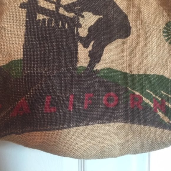 VTG Napa Valley California Burlap Tote Shopping Bag Collectible 13.5"x15.5" - Picture 9 of 16